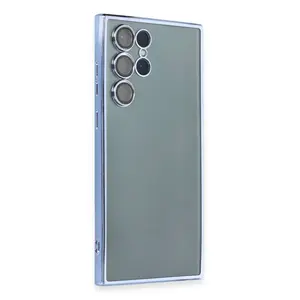 Samsung Galaxy S22 Ultra Kılıf Razer Lensli Silikon - Açık Mavi