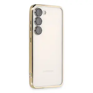 Samsung Galaxy S23 Kılıf Razer Lensli Silikon - Gold