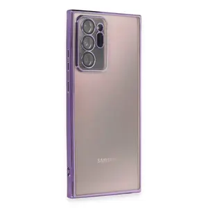 Samsung Galaxy Note 20 Ultra Kılıf Razer Lensli Silikon - Mor