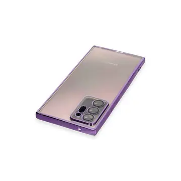 Samsung Galaxy Note 20 Ultra Kılıf Razer Lensli Silikon - Mor