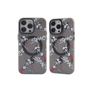 İphone 14 Pro Kılıf Apollo Magneticsafe Desenli Kapak - Apollo Siyah - 3