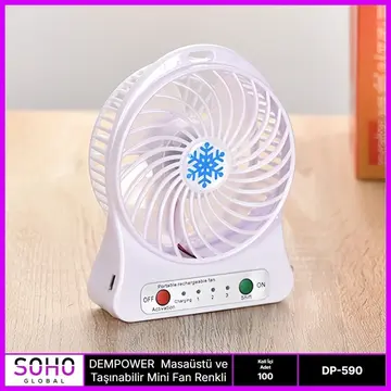 Masaüstü  Taşınabilir 3 Kademeli Fan