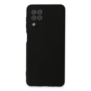 Samsung Galaxy A22 Kılıf Nano İçi Kadife Silikon - Siyah