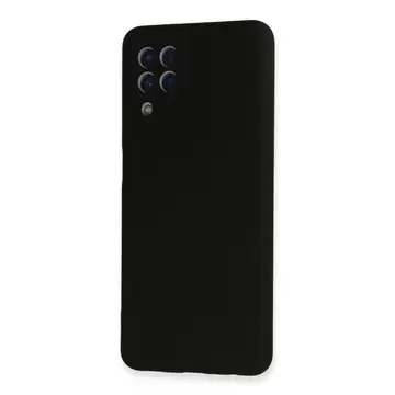 Samsung Galaxy A22 Kılıf Nano İçi Kadife Silikon - Siyah