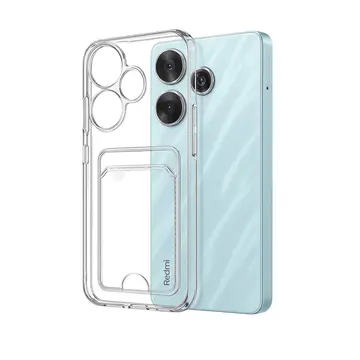 Xiaomi Redmi 13 4g Kılıf Kart Şeffaf Silikon - Şeffaf
