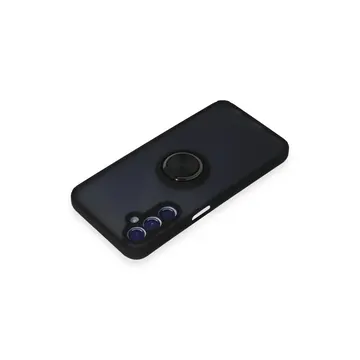 Samsung Galaxy M34 5g Kılıf Montreal Yüzüklü Silikon Kapak - Siyah