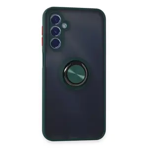 Samsung Galaxy M34 5g Kılıf Montreal Yüzüklü Silikon Kapak - Yeşil