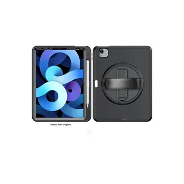 İpad 2025 10.9 10.nesil (a16) Kılıf Hand Strap Tablet Kılıfı - Siyah
