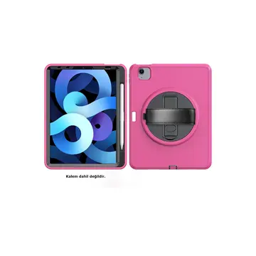 İpad 2025 10.9 10.nesil (a16) Kılıf Hand Strap Tablet Kılıfı - Pembe