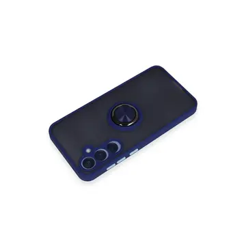 Samsung Galaxy A25 5g Kılıf Montreal Yüzüklü Silikon Kapak - Lacivert