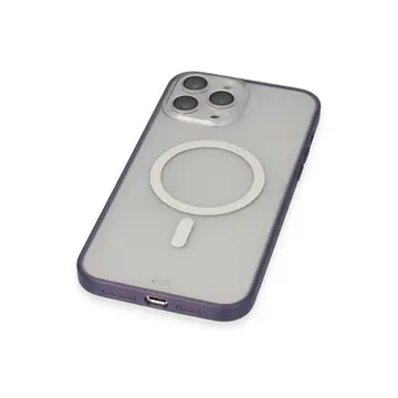 İphone 14 Pro Kılıf Grand Magneticsafe Kapak - Mor