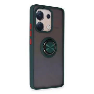 Xiaomi Redmi Note 13 4g Kılıf Montreal Yüzüklü Silikon Kapak - Yeşil