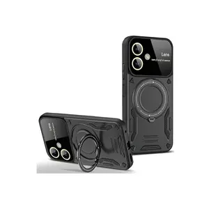 Samsung Galaxy A05 Kılıf Joy Lens Standlı Kapak - Siyah