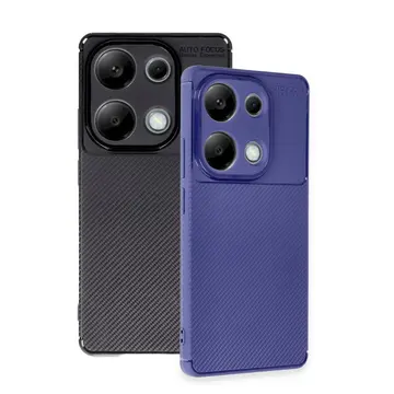Xiaomi Redmi Note 13 Pro 4g Kılıf Auto Focus Karbon Kapak - Lacivert