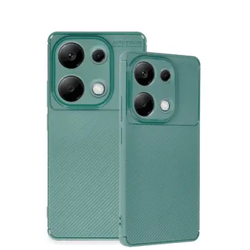 Xiaomi Redmi Note 13 Pro 4g Kılıf Auto Focus Karbon Kapak - Koyu Yeşil