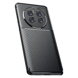Realme 12 Pro Plus Kılıf Auto Focus Karbon Kapak - Siyah