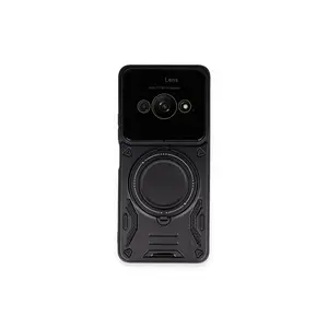 Xiaomi Poco C61 Kılıf Joy Lens Standlı Kapak - Siyah