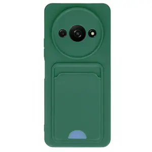 Xiaomi Redmi A3 4g Kılıf Kelvin Kartvizitli Silikon - Koyu Yeşil