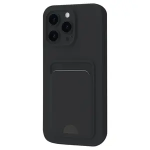 İphone 16 Pro Kılıf Kelvin Kartvizitli Silikon - Siyah