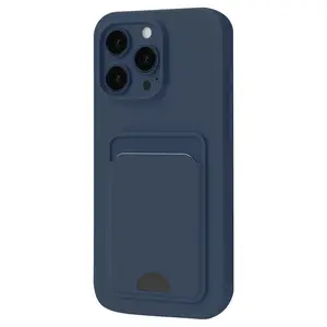 İphone 16 Pro Kılıf Kelvin Kartvizitli Silikon - Lacivert