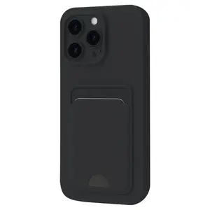 İphone 16 Plus Kılıf Kelvin Kartvizitli Silikon - Siyah