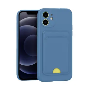 İphone 11 Kılıf Kelvin Kartvizitli Silikon - Mavi