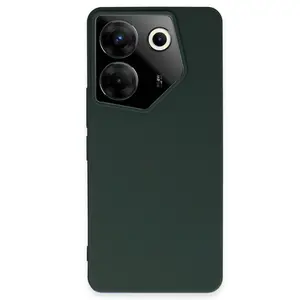 Tecno Camon 20 Pro 5g Kılıf First Silikon - Koyu Yeşil