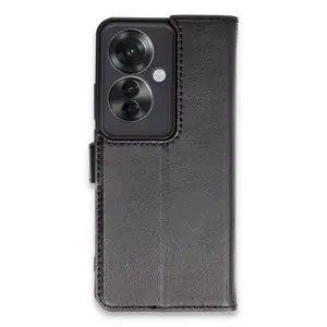 Oppo Reno 11f Kılıf Trend S Plus Kapaklı Kılıf - Siyah