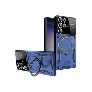 Samsung Galaxy S25 Ultra Kılıf Joy Lens Standlı Kapak - Lacivert