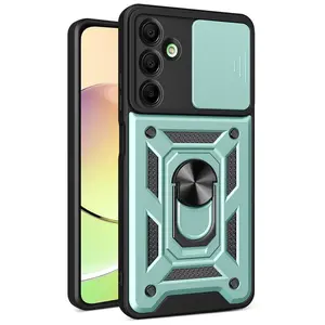Samsung Galaxy A36 Kılıf Pars Lens Yüzüklü Silikon - Yeşil