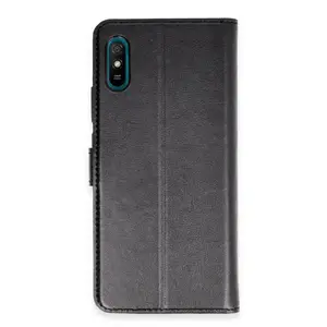 Xiaomi Redmi 9a Kılıf Trend S Plus Kapaklı Kılıf - Siyah
