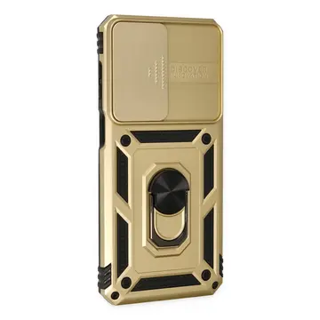 Newface Samsung Galaxy M33 Kılıf Pars Lens Yüzüklü Silikon - Gold