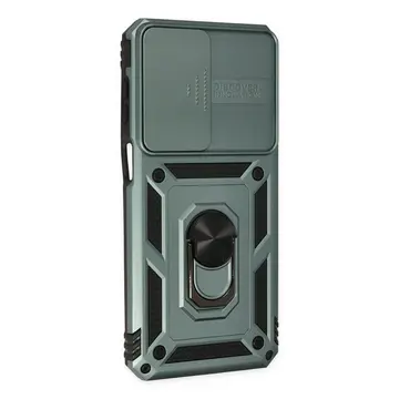 Newface Samsung Galaxy M33 Kılıf Pars Lens Yüzüklü Silikon - Yeşil