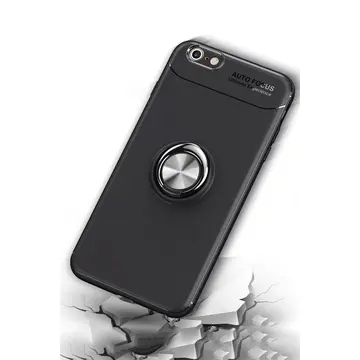 Newface Apple İphone 6 Kılıf Range Yüzüklü Silikon - Kırmızı