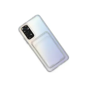 Newface Xiaomi Redmi Note 11 Kılıf Kart Şeffaf Silikon - Şeffaf