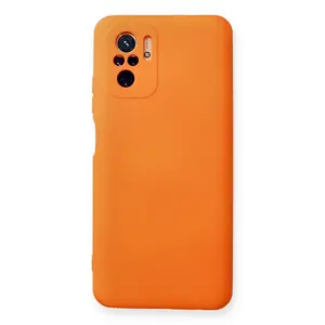 Xiaomi Redmi Note 10 Kılıf Nano İçi Kadife Silikon - Turuncu