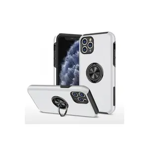 İphone 11 Pro Max Kılıf Elit Yüzüklü Kapak - Gümüş