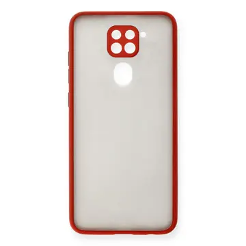 Newface Xiaomi Redmi Note 9 Kılıf Montreal Silikon Kapak - Kırmızı