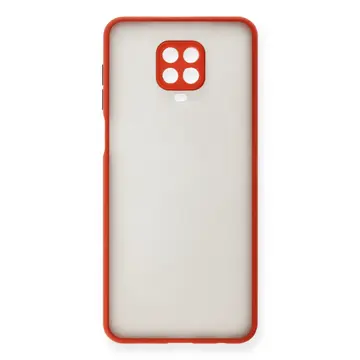 Newface Xiaomi Redmi Note 9 Pro Kılıf Montreal Silikon Kapak - Kırmızı