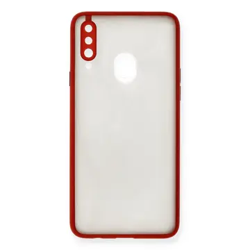 Samsung Galaxy A20s Kılıf Montreal Silikon Kapak - Kırmızı