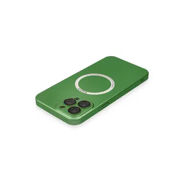 İphone 13 Pro Kılıf Jack Magneticsafe Lens Silikon - Yeşil