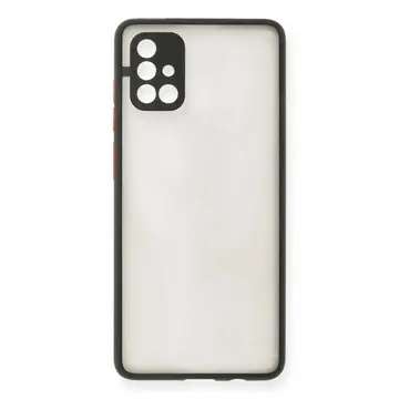 Newface Samsung Galaxy A71 Kılıf Montreal Silikon Kapak - Siyah