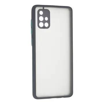 Newface Samsung Galaxy A71 Kılıf Montreal Silikon Kapak - Gri