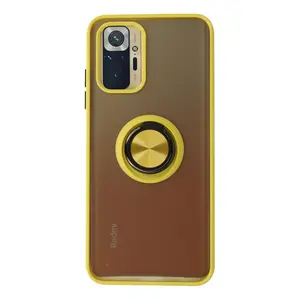 Xiaomi Redmi Note 10 Kılıf Montreal Yüzüklü Silikon Kapak - Sarı