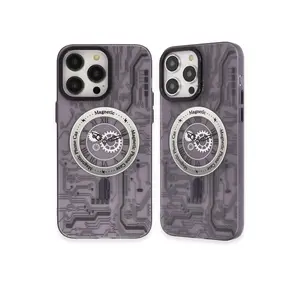 Newface Apple İphone 14 Pro Kılıf Apollo Magneticsafe Desenli Kapak - Apollo Mor - 5