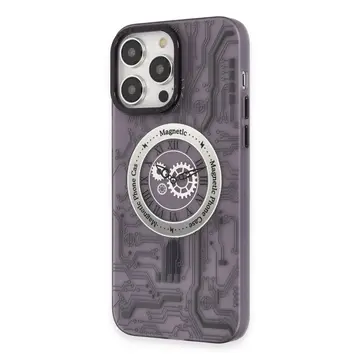 Newface Apple İphone 14 Pro Kılıf Apollo Magneticsafe Desenli Kapak - Apollo Mor - 5