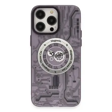 Newface Apple İphone 14 Pro Kılıf Apollo Magneticsafe Desenli Kapak - Apollo Mor - 5