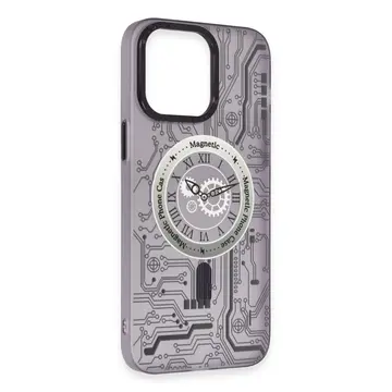 Newface Apple İphone 14 Pro Kılıf Apollo Magneticsafe Desenli Kapak - Apollo Mor - 5