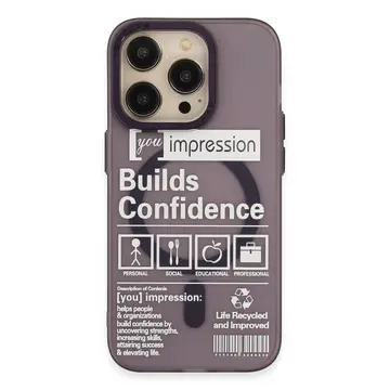 Newface Apple İphone 14 Pro Kılıf Apollo Magneticsafe Desenli Kapak - Apollo Mor - 6