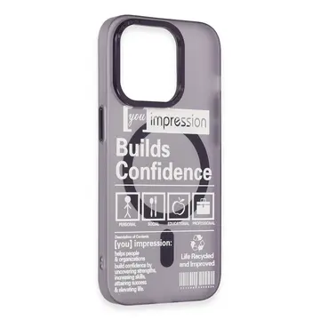 Newface Apple İphone 14 Pro Kılıf Apollo Magneticsafe Desenli Kapak - Apollo Mor - 6